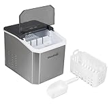 Eiswürfelmaschine, Kleine Eiswürfelmaschine mit Tragegriff, Selbstreinigende Eiswürfel Maschine...