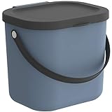 Rotho Albula Aufbewahrungsbox 6 Liter mi Deckel, Kunststoff (PP recycelt), blau/anthrazit, (23,5 x...