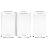 Winter Shore 15 cm Hohe Glasvasen für Tischdeko [3er-Pack] - Gläser für Kerzen, Blumen,...