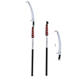 Astsäge Teleskopsäge Astschere, Gartensäge Schere Baumsäge mit Tragetasche und Sägeblätter,...