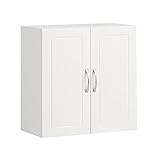 SoBuy® FRG231-W Hängeschrank mit Zwei Türen Wandschrank Badschrank Küchenschrank Medizinschrank...