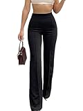 HAWILAND Anzughose Damen Stretch Elegant High Waist Lange Flared Stoffhose Business Casual Bootcut...