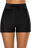 Gellmall Damen Badeshorts mit Innenslip Bikinihose Beach Shorty Quick Dry Bademode Sportshorts mit...
