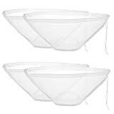 4 Stück Nussmilchbeutel, Feinmaschiges Passiertuch Wiederverwendbar Schüsselform Nylon Käsetuch...