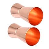 ZUNOXAZ 2 Stück Doppelkopf Jigger Messbecher Rosegold Teilig Rostfrei Robust für Bar Barkeeper...
