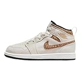 Jordan Boy's 1 Mid SE (Little Kid), Helles Orewood Brown/Metallic Gold/Weiß/Light British Tan/Sail,...
