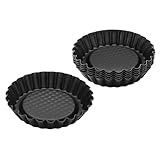 Zenker Torteletts Backform Set 6 Stück – Robustes Metallic Design, 105x105x20 mm, 100 ml,...