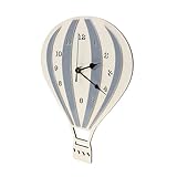 iplusmile Geräuschlose Heißluftballon Wanduhr Kinderzimmer Geräuschlos ohne Ticken Wanddekoration...