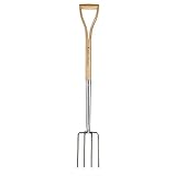 Kent & Stowe Beet-Spatengabel – Garten-Forke zum Umgraben aus Edelstahl, ideal für enge Beete,...