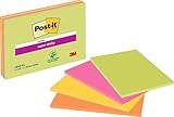 Post-it Super Sticky Meeting Notes, Packung mit 4 Blöcken, 45 Blatt pro Block, 203 mm x 152 mm,...