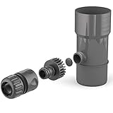 BRYZA® Dachrinne Abfluss für Regenwassertank DN Ø 110 mm, Graphit, Regenwassertank,...