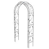 HAFIX Rosenbogen - Paris - für Garten. Rosenspalier aus pulverbeschichtetem Metall. Rank Hilfe für...