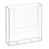 DIN A5 Wandprospekthalter mit Bohrlöchern/Prospekthalter/Flyerhalter/Wandmontage/Transparent -...