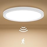 Birnetek® Deckenlampe mit Bewegungsmelder Innen, 18W 4000K LED Deckenleuchte Radar Bewegungssensor,...