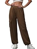 KateModa Cargo-Sweathose für Damen, elastische Taille, Lounge-Jogger, Baggy-Jogginghose, trendige...