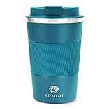 CS COSDDI Thermobecher- Isolierbecher, Edelstahl Travel Mug, 13oz/380ml Vakuum auslaufsicher...