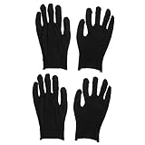Sewroro 24 Paare Schwarze Baumwollhandschuhe für Arbeitsschutz Robuste Schmutzresistente...