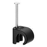 Temolink Kabelschellen, 100 Stück Nagelschellen, 7-10 mm, 304 Edelstahl, Kabelmanagement für...