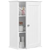 Yaheetech Badezimmerschrank Hängeschrank Wandschrank mit 3 Ablagefach und 2 Höhenverstellbaren...