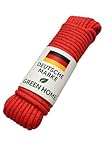 GREEN HOME Seil 8 mm 20 m | rot-schwarz | PP-Seil 8mm 20m | Robustes Polypropylenseil | 700 kg...