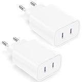 USB C Ladegerät 20W 2-Port Netzteil Stecker für iPhone 15/14/13/12/11/Pro Max/Mini/SE/XR/X/XS Max,...