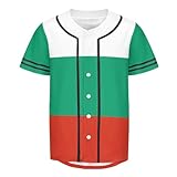 ILmira Herren-Baseball-T-Shirt, Motiv: Bulgarien-Flagge, Hipster, Hip-Hop-T-Shirt, mehrfarbig, L