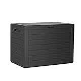 Kreher Kompakte Kissenbox/Aufbewahrungsbox in Anthrazit mit 190 Liter Volumen. Robust, abwaschbar...