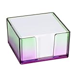 Idena 11364 - Zettelbox mit 500 Blatt 80g/m², Zettelkasten aus Kunststoff in Lila-Grün, Größe...