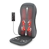 Comfier Massagesitzauflage mit Wärme, 2D/3D Shiatsu Massageauflage für Schulter und Rücken,...