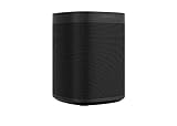 Sonos One Smart Speaker, schwarz – Intelligenter WLAN Lautsprecher mit Alexa Sprachsteuerung,...