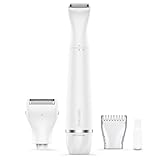 Funstant Bikini-Trimmer 2-in-1 Wiederaufladbar für Frauen, Präzisionskopf & Folienrasierer, Sanfte...