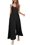 LAISHEN Jumpsuit Damen Sommer Overall Elegant Festlich Hochzeit Lang Hosenanzug Weites Bein Hose...