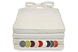 sunnypillow 4er Set Stuhlkissen 40 x 45 x 5cm | Polsterauflage Auflage für Stühle/Rattanstühle |...