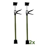 2x Zargenspanner 57-117 cm Druckplatte neigbar Klicksystem Teleskopstütze Einhandstütze...