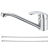 Wasserhahn Küche, Chrom Küchenarmatur mit Einhebelmischer, Keramikkartusche und 360° Drehbarer...