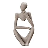 NUOBESTY Denkerstatue Aus Sandstein, Moderne Abstrakte Skulptur FüR BüRo, Wohnzimmer,...