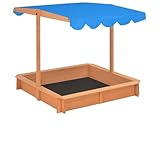Home & Garden Sandkasten mit verstellbarem Dach Firwood 115x115x115 cm Möbelwahl