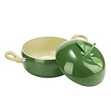 | Suppentopf in - und Obstform | Bratentopf mit Deckel | für Induktion, Elektroherde, Kochfeld,...