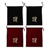 WOONEKY 4 Stück Haartrockner Aufbewahrungstaschen aus Stoff Kordelzug Beutel mit Großem...