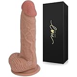 19.5CM Dildo - Silikon Dildos Realistischer Penis mit Starker Saugnäpfe XXL Dildo Stimulate G-Punkt...