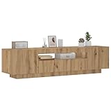 ACAGALA TV-Schrank mit LED, Lowboard Sideboard Fernsehschrank mit Offenen Stauraum und 3 Türen,...