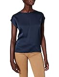 Vila Damen Viellette S/S Satin Top/Su Noos T-Shirt, Navy Blazer, 44 EU