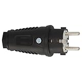 Brennenstuhl Schutzkontakt-Gummistecker 230V/16A (IP54, für den Außenbereich geeignet, ideal für...