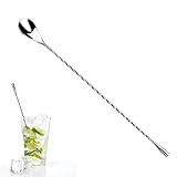 Barlöffel,Cocktail Löffel,Barlöffel Rühroffel Langer Cocktail Rührer Gin Löffel Aus Edelstahl...