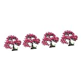 Yardwe 4 Stücke Aquarium Landschaftsbau Baum Künstliche Pflanzen Künstliche Bonsai Baum Desktop...