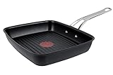 Tefal Jamie Oliver by E24541 Cooks | Classic Grillpfanne 23 x 27 cm Aluguss | Titanium 3x...