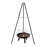 MARK ADLER Roast 3.5 | Schwenkgrill Feuerschale mit Grillrost (Ø61cm) BBQ Dreibein für Feuerschale...