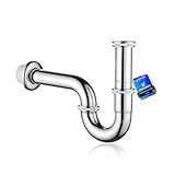 Ibergrif Siphon Waschbecken Edelstahl 1 1/4″ × 32 mm - Universal Syphon Ablaufgarnitur,...