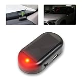 Alarmanlage Auto,Solar Power Dummy Auto Alarm LED Licht Simulieren Nachahmung Warnung Anti Diebstahl...