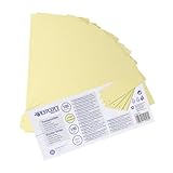 Westcott Trennstreifen 100 Stück Pastellgelb | Robuste Heftstreifen 190g/m² für A4 Ordner |...